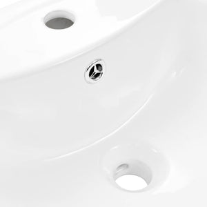 Νιπτήρας Επιδαπέδιος με Κολόνα Λευκός 650x520x200 χιλ Κεραμικός - PAKOBAZAAR