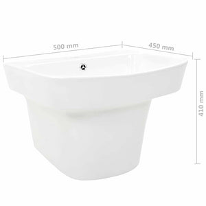Λεκάνη Λευκό 50 x 45 x 41 εκ. Γυαλιστερή Κεραμική - PAKOBAZAAR