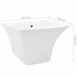 Λεκάνη Λευκό 53 x 44 x 37 εκ. Γυαλιστερή Κεραμική