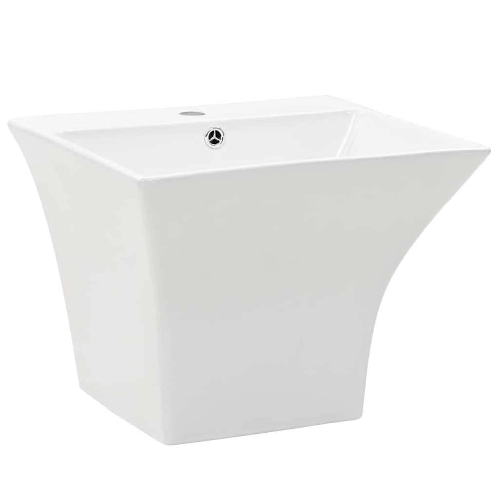 Νιπτήρας Επιτοίχιος Λευκός 500 x 450 x 410 χιλ. Κεραμικός - Pakobazaar