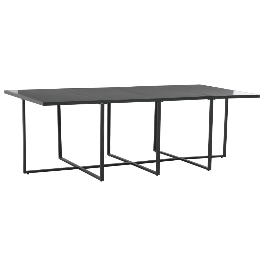 Σετ Τραπεζαρίας Εξ. Χώρου 9 τεμ. Μαύρο Συνθ. Ρατάν με Μαξιλάρια