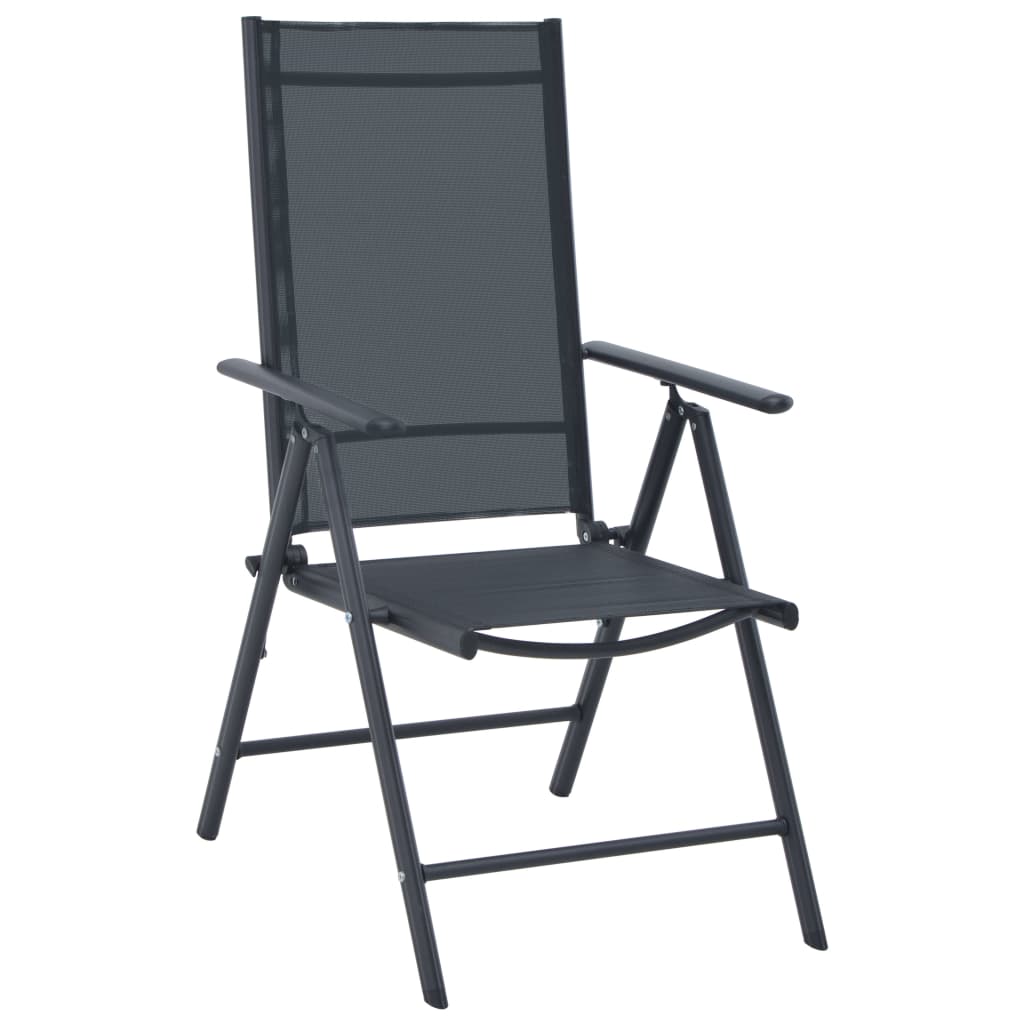 Σετ Τραπεζαρίας Εξωτερ. Χώρου 5 τεμ. Μαύρο Αλουμίνιο/Textilene