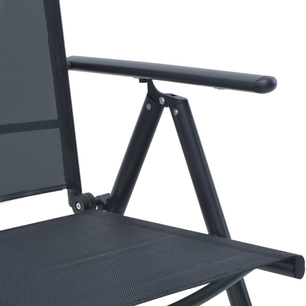 Σετ Τραπεζαρίας Εξωτερ. Χώρου 5 τεμ. Μαύρο Αλουμίνιο/Textilene