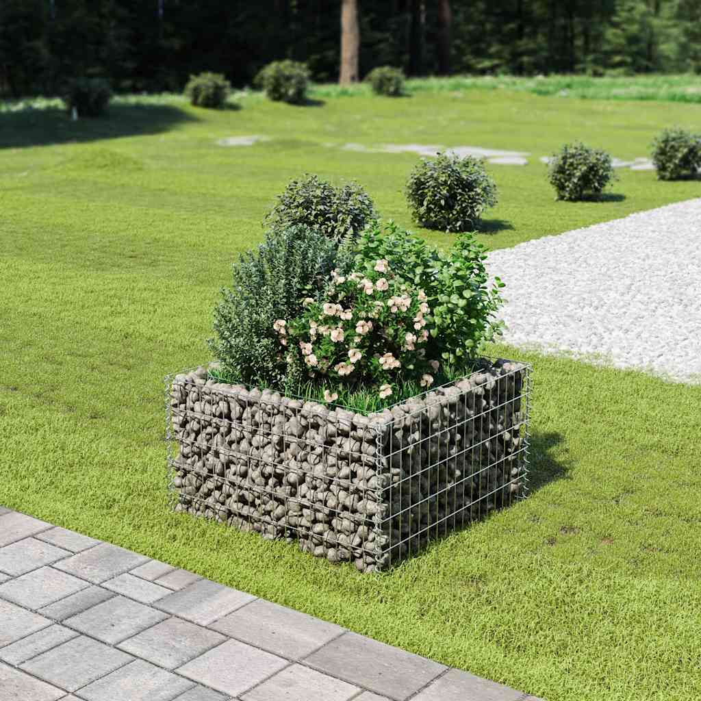 Συρματοκιβώτιο-Γλάστρα Υπερυψωμένη 90x90x50 εκ. Γαλβ. Χάλυβας - PAKOBAZAAR