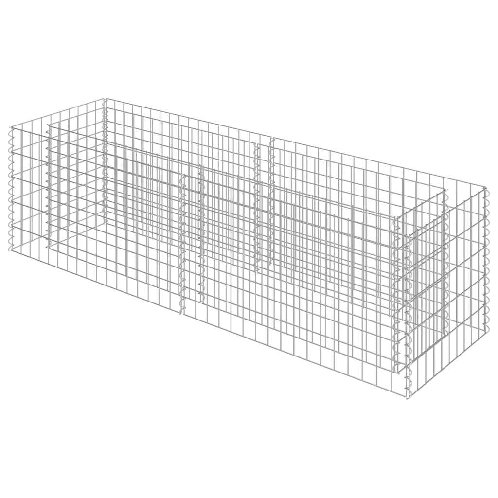 Συρματοκιβώτιο-Γλάστρα Υπερυψωμένη 180x50x50 εκ. Γαλβ. Χάλυβας - PAKOBAZAAR
