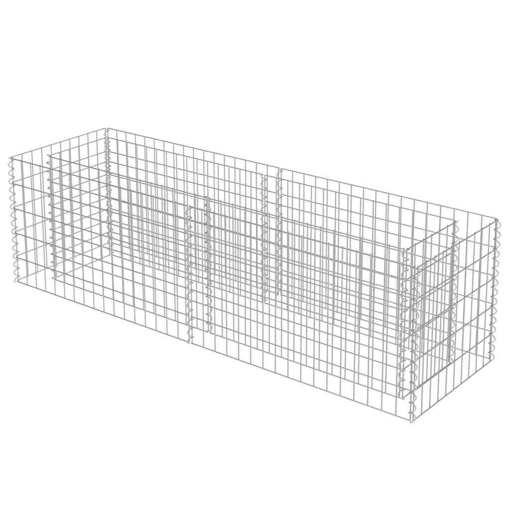Συρματοκιβώτιο-Γλάστρα Υπερυψωμένη 180x50x50 εκ. Γαλβ. Χάλυβας - PAKOBAZAAR