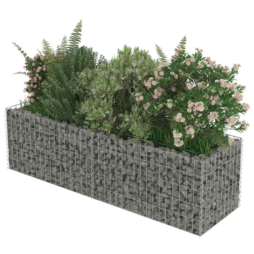 Συρματοκιβώτιο-Γλάστρα Υπερυψωμένη 180x50x50 εκ. Γαλβ. Χάλυβας - PAKOBAZAAR