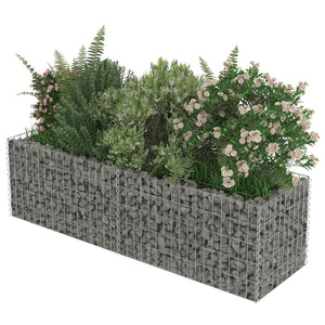 Συρματοκιβώτιο-Γλάστρα Υπερυψωμένη 180x50x50 εκ. Γαλβ. Χάλυβας - PAKOBAZAAR
