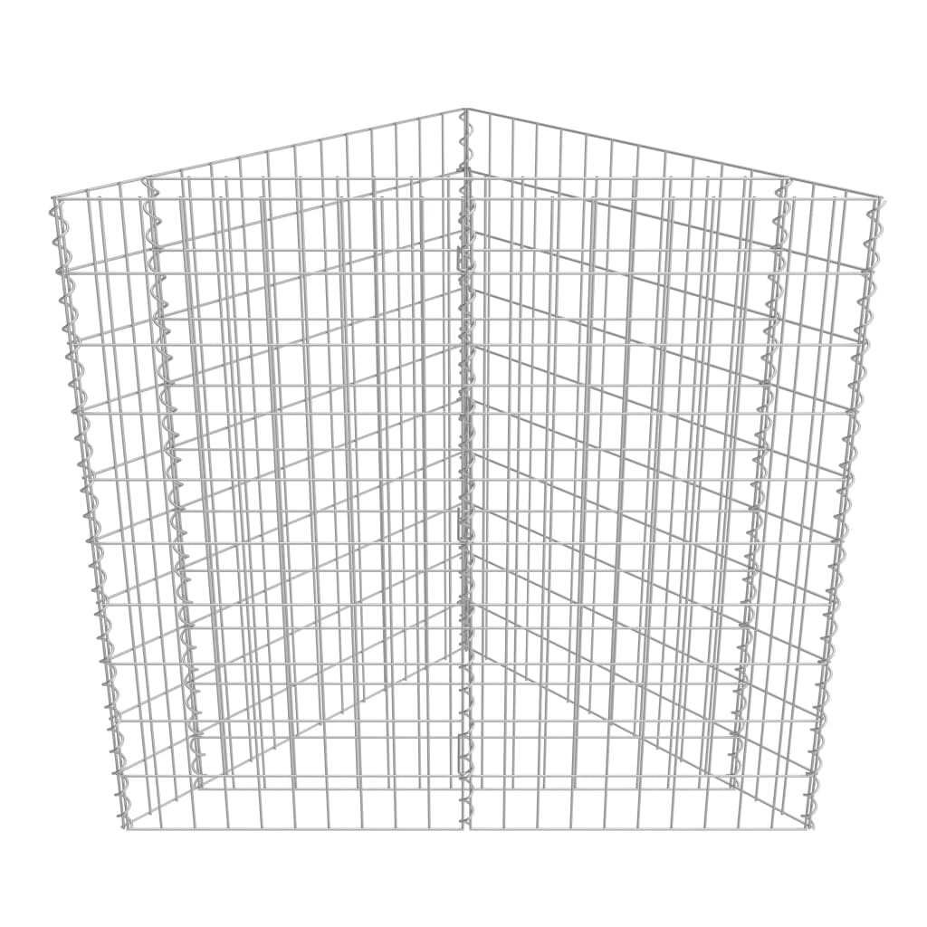 Συρματοκιβώτιο-Γλάστρα Υπερυψωμένη 75x75x100 εκ. Γαλβ. Χάλυβας - Pakobazaar
