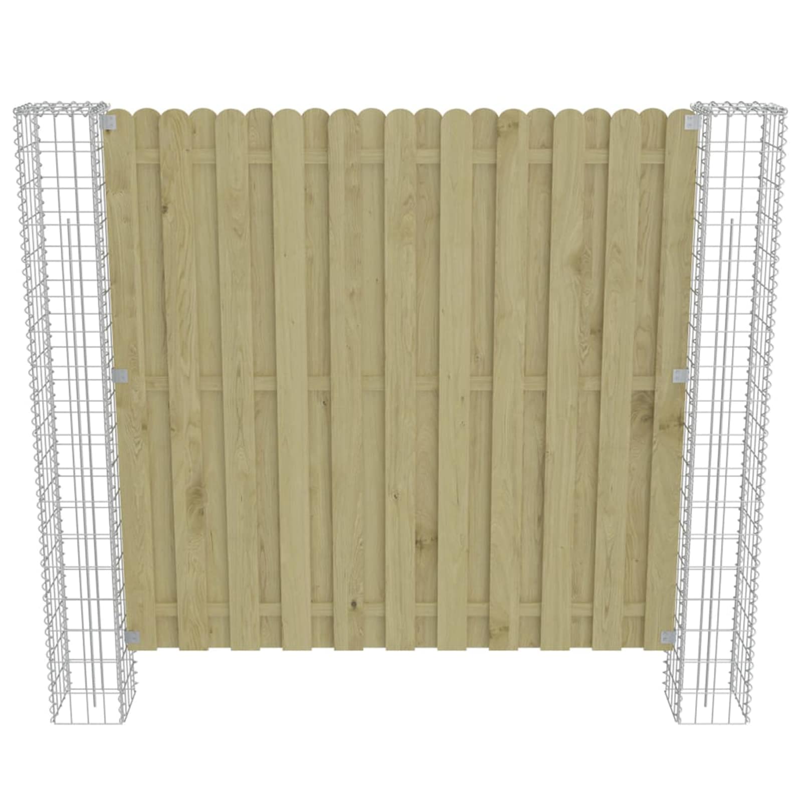 Στύλος Περιφράξεων 2 pcs Ασημί 20 x 20 x 190 εκ. Μέταλλο