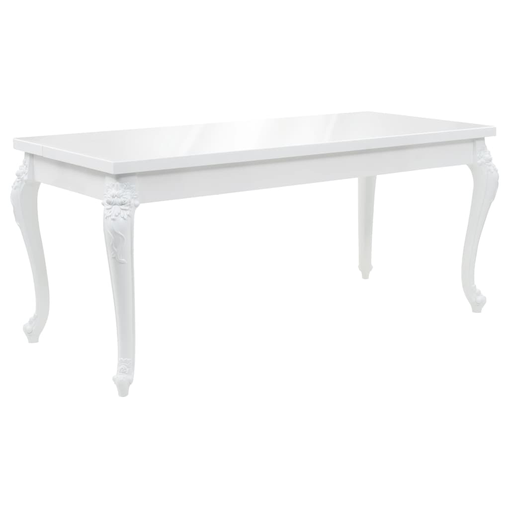 Τραπεζαρία Γυαλιστερή Λευκή 179 x 89 x 81 εκ. - PAKOBAZAAR