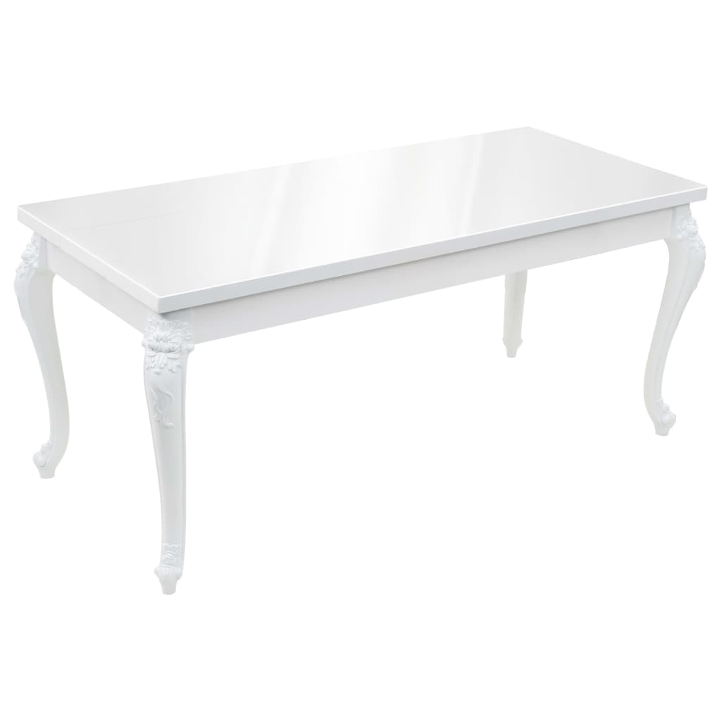 Τραπεζαρία Γυαλιστερή Λευκή 179 x 89 x 81 εκ. - PAKOBAZAAR
