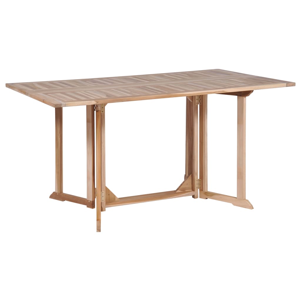 Τραπέζι Κήπου Butterfly Πτυσσόμενο 150x90x75 εκ Μασίφ Ξύλο Teak