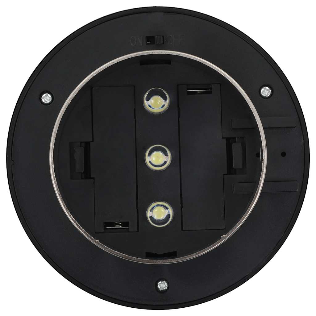 Φωτιστικά Εξωτ. Χώρου Ηλιακά 6 τεμ. LED Στρογγυλά Λευκά 12 εκ. - Pakobazaar