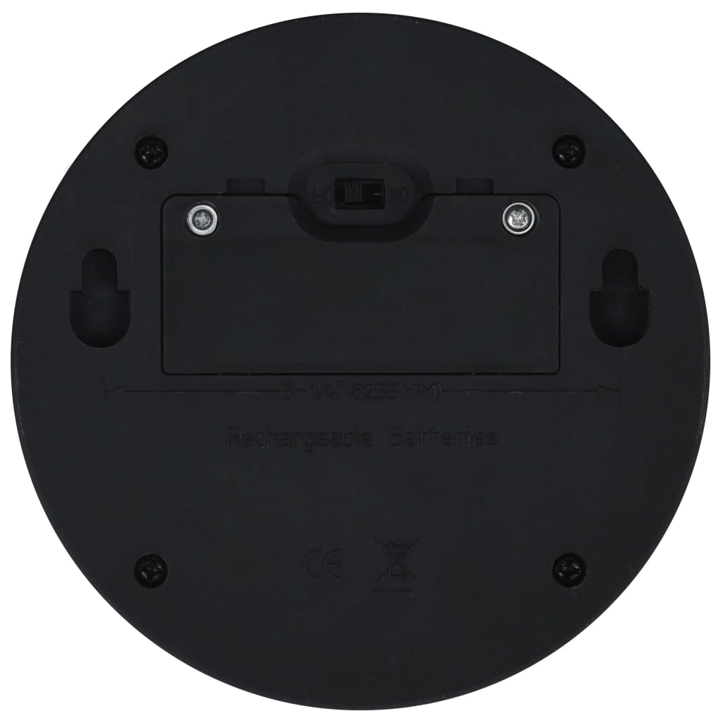 Φωτιστικά Εξωτερικού Χώρου Επιτοίχια 12 τεμ LED Στρογγυλά Μαύρα - Pakobazaar