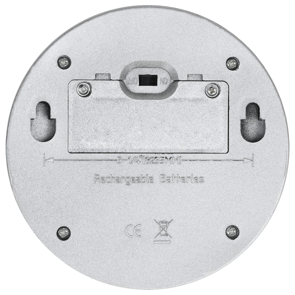 Φωτιστικά Εξωτερικού Χώρου Επιτοίχια 12 τεμ LED Στρογγυλά Ασημί - Pakobazaar