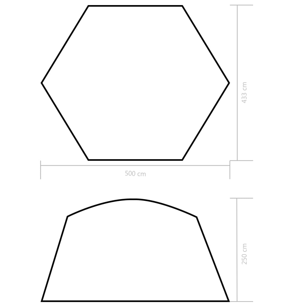 Σκίαστρο Πισίνας Μπλε 500 x 433 x 250 εκ. Υφασμάτινο - Pakobazaar