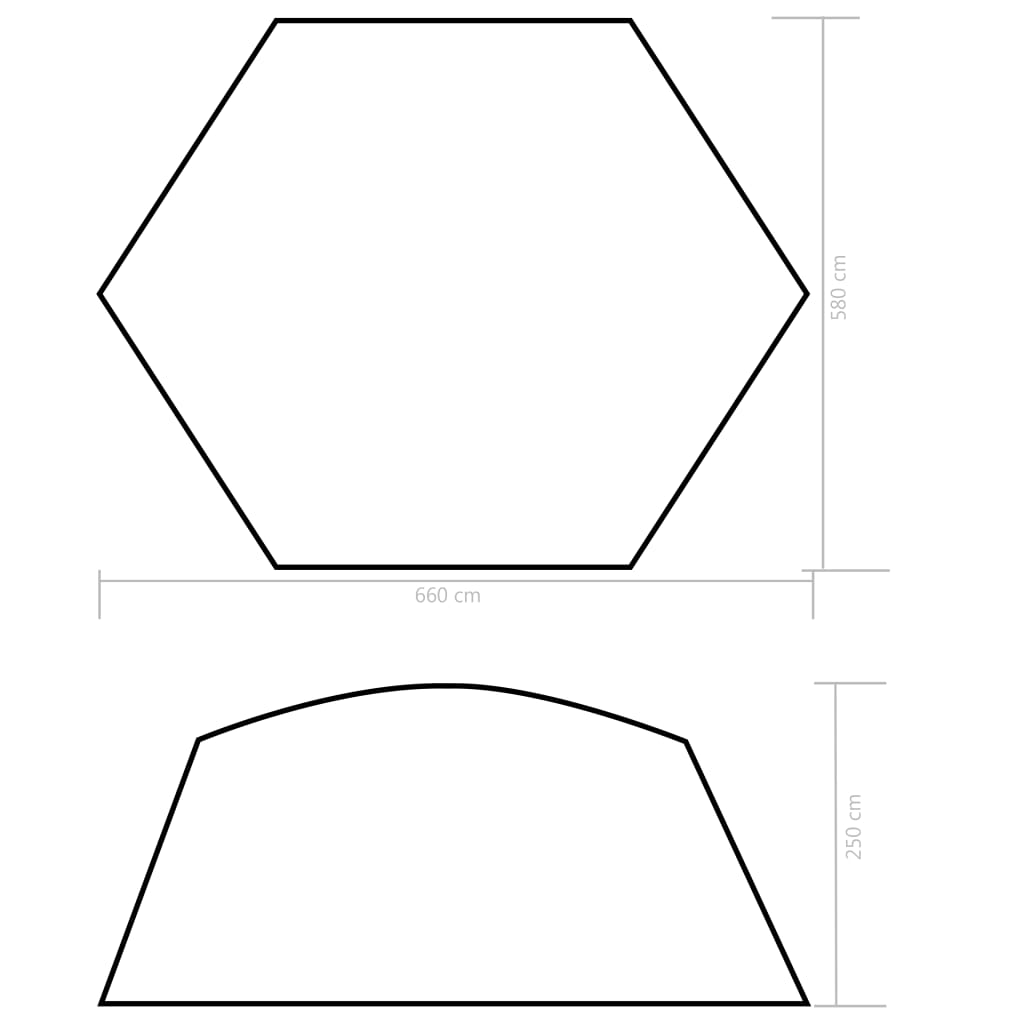 Σκίαστρο Πισίνας Μπλε 660 x 580 x 250 εκ. Υφασμάτινο - Pakobazaar