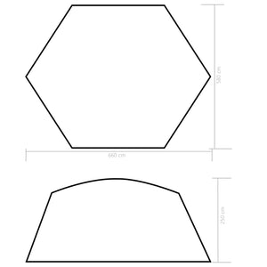 Σκίαστρο Πισίνας Μπλε 660 x 580 x 250 εκ. Υφασμάτινο - Pakobazaar