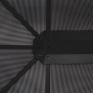 Κιόσκι με Κουρτίνα Μαύρο 4 x 3 x 2,6 μ. από Αλουμίνιο