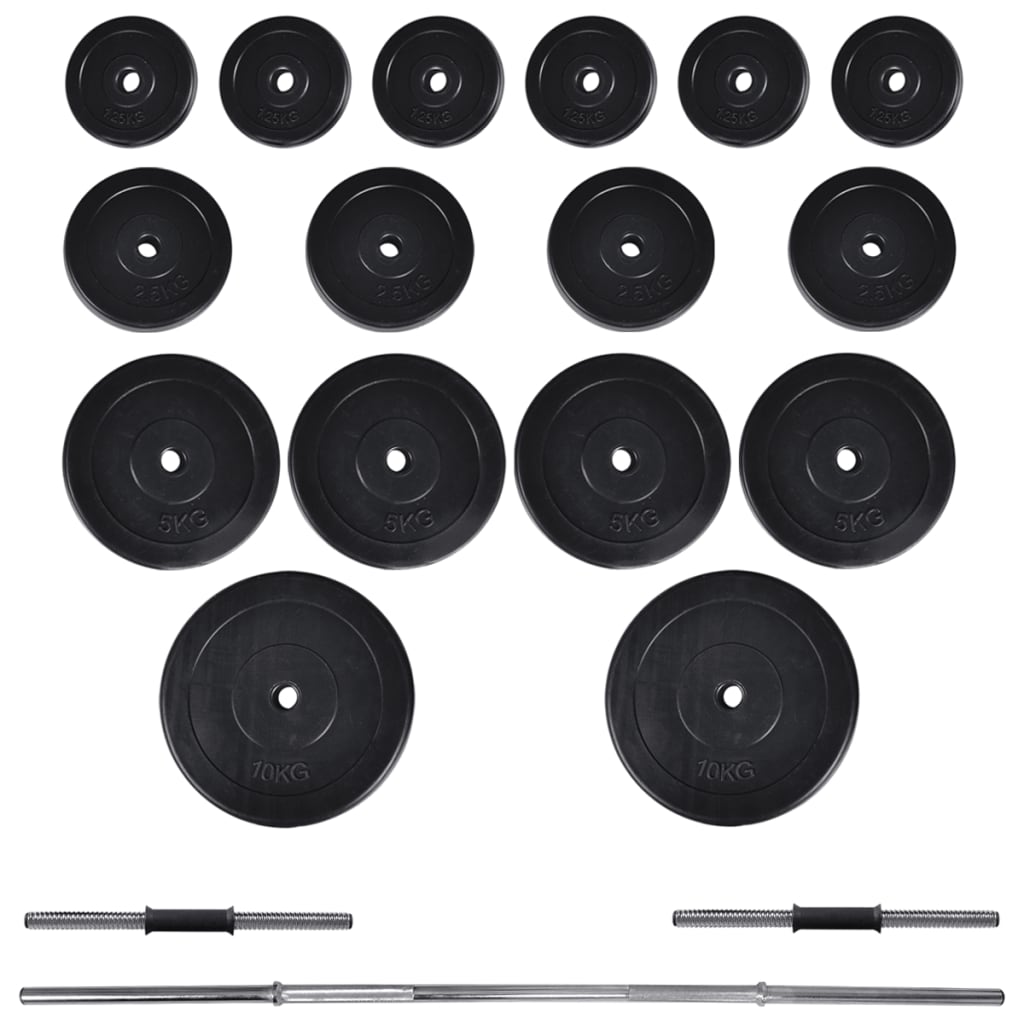 Πάγκος Άρσης Βαρών με Ορθοστάτες, Σετ Μπάρα και Αλτήρες 60,5 κ. - Pakobazaar