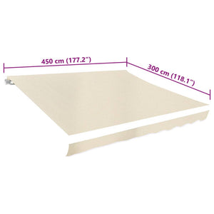 Τεντόπανο Κρεμ 450 x 300 εκ. από Καραβόπανο - Pakobazaar