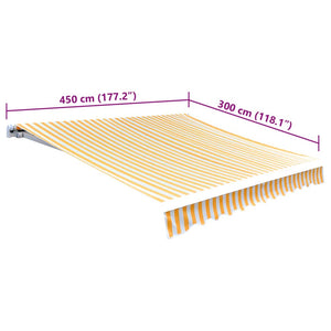 Τεντόπανο Πορτοκαλί / Λευκό 450 x 300 εκ. από Καραβόπανο - PAKOBAZAAR
