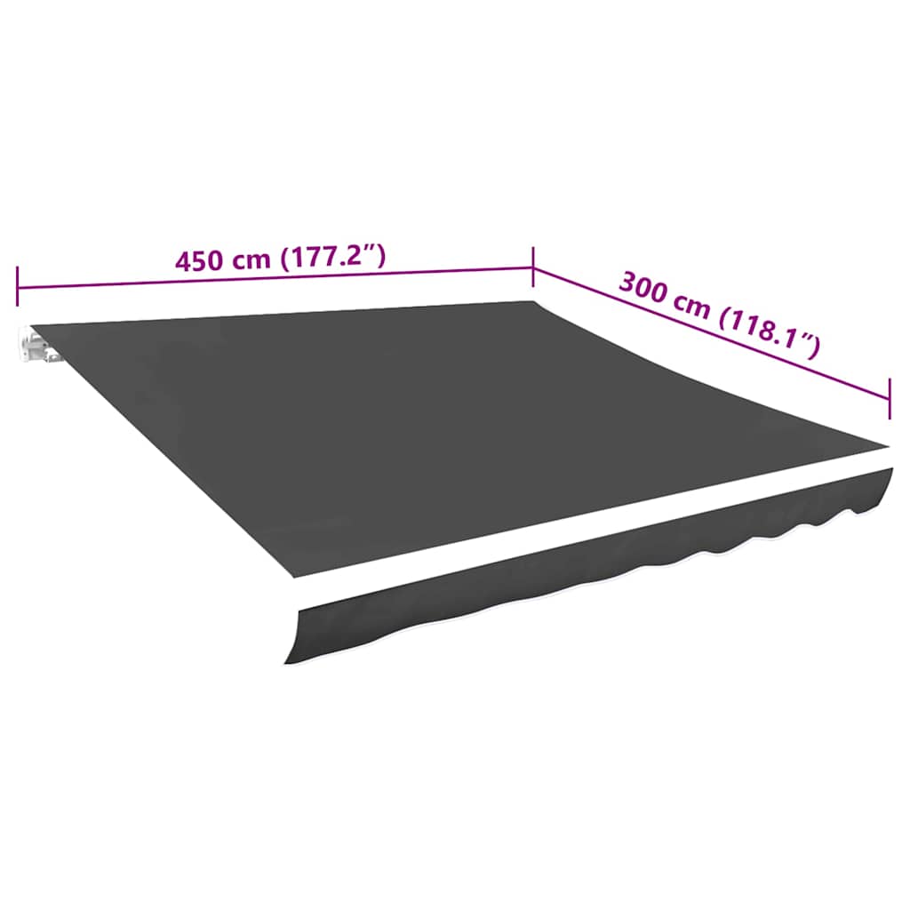Τεντόπανο Ανθρακί 450 x 300 εκ. από Καραβόπανο - PAKOBAZAAR