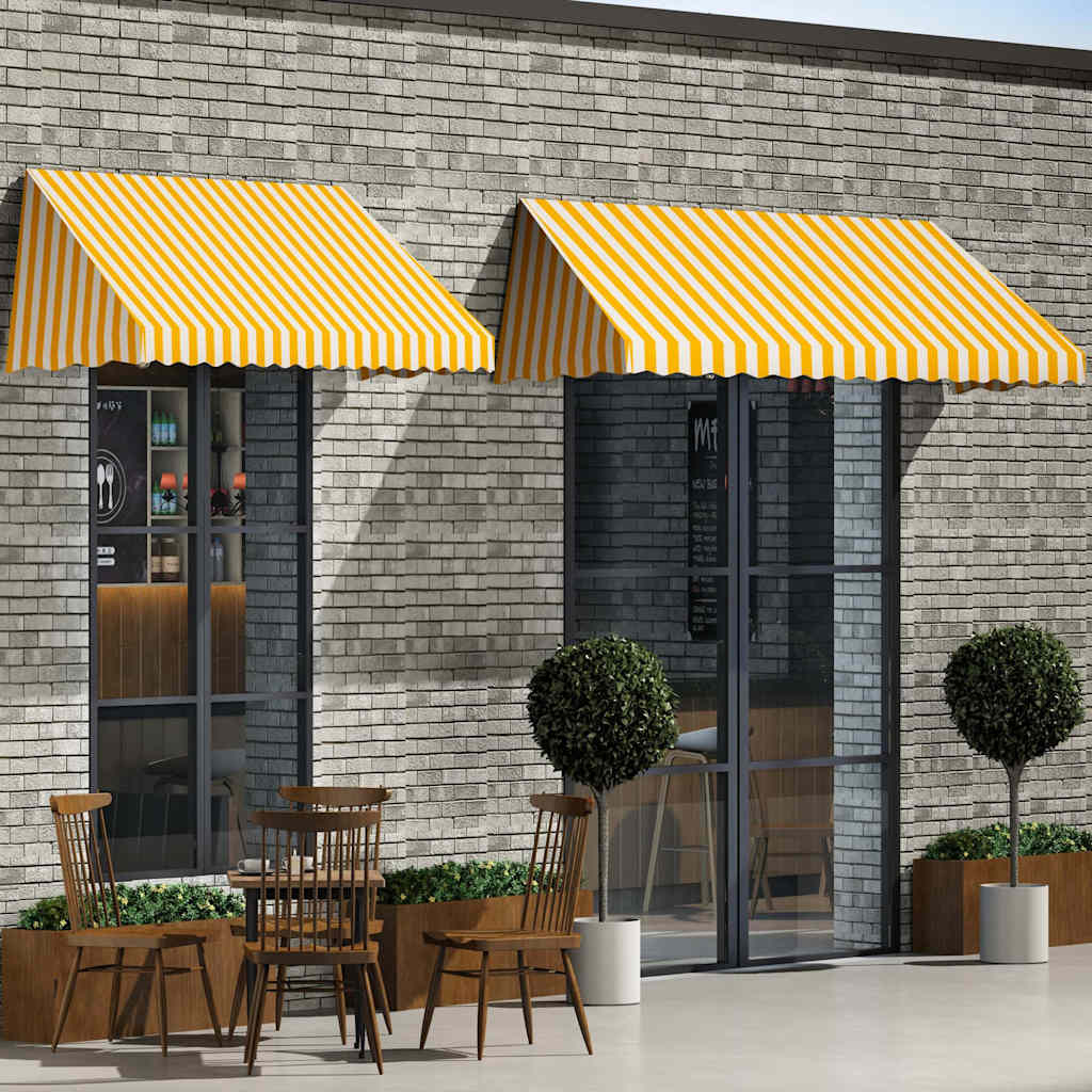 Τέντα Bistro Πορτοκαλί / Λευκό 400 x 120 εκ.