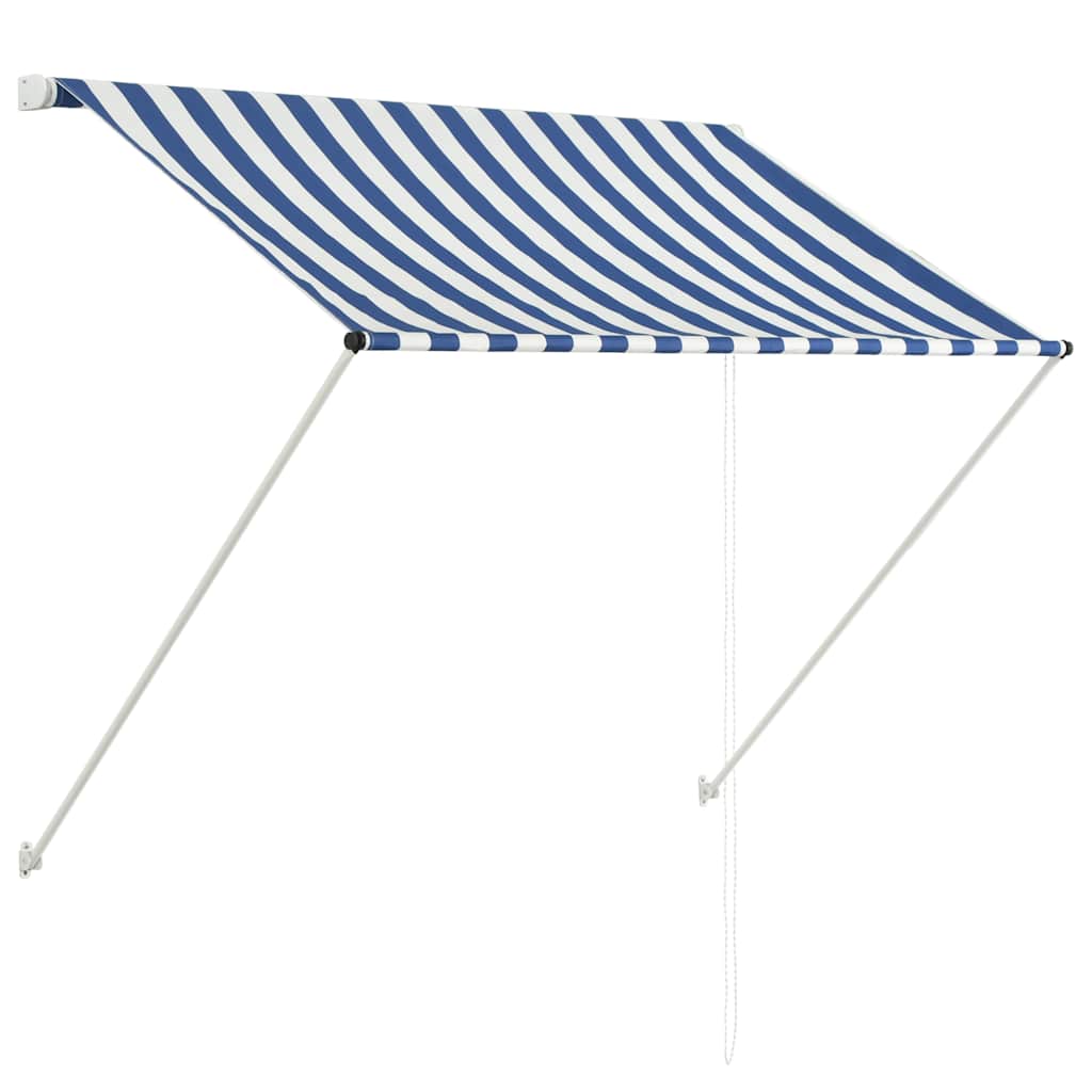 Τέντα Συρόμενη Μπλε / Λευκό 150 x 150 εκ. - PAKOBAZAAR