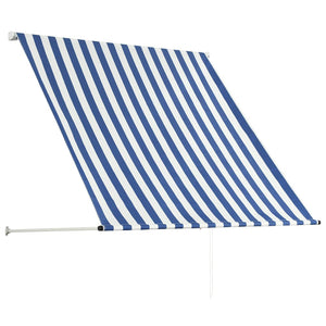 Τέντα Συρόμενη Μπλε / Λευκό 150 x 150 εκ. - PAKOBAZAAR