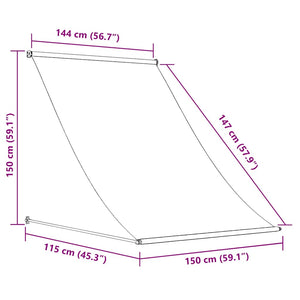 Τέντα Συρόμενη Μπλε / Λευκό 150 x 150 εκ. - PAKOBAZAAR