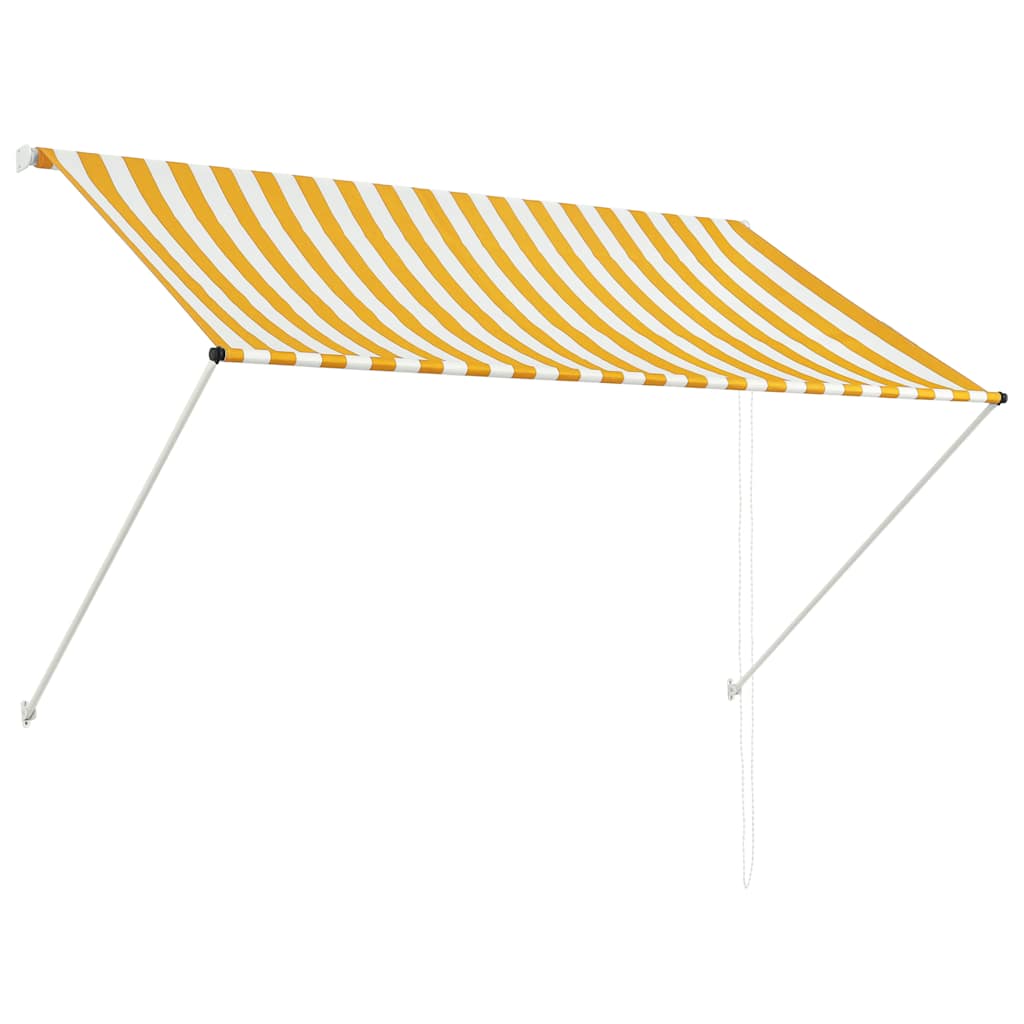 Τέντα Συρόμενη Κίτρινο / Λευκό 200 x 150 εκ. - PAKOBAZAAR