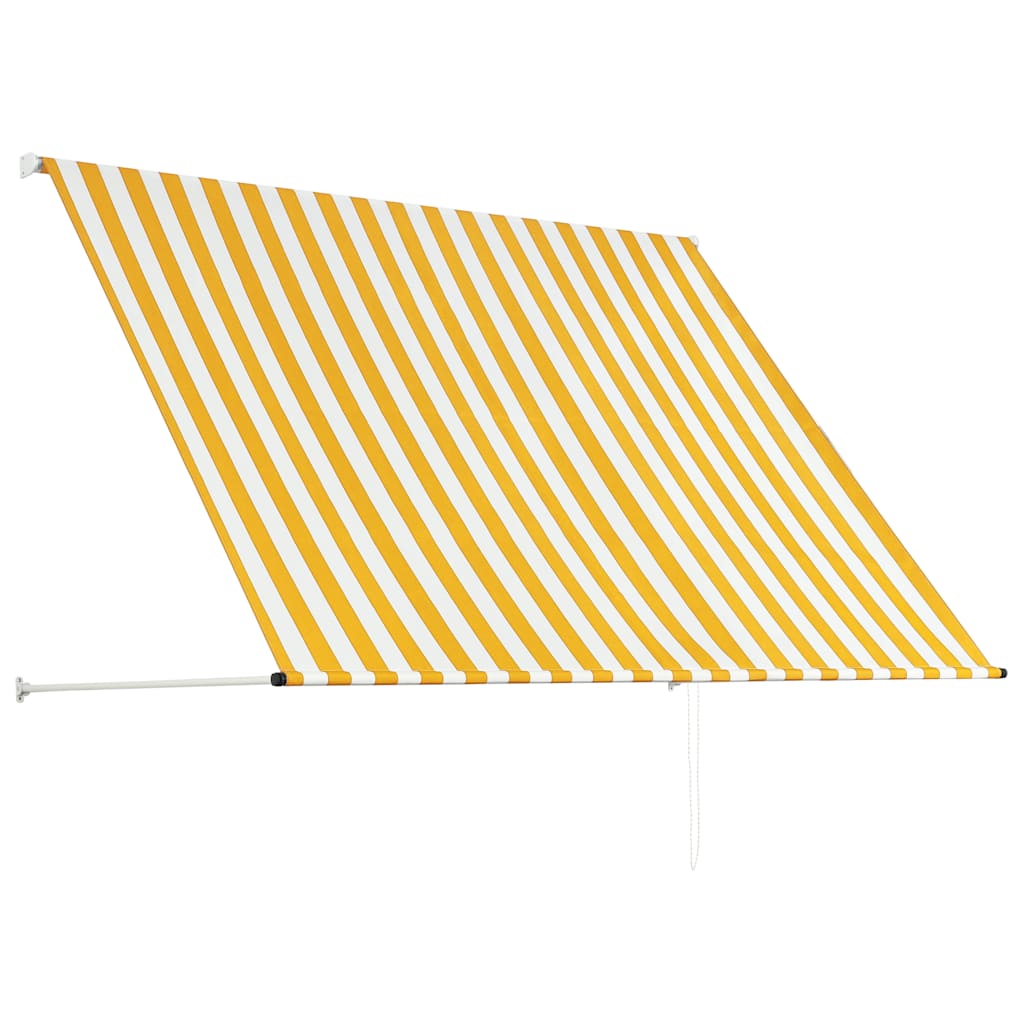 Τέντα Συρόμενη Κίτρινο / Λευκό 200 x 150 εκ. - PAKOBAZAAR
