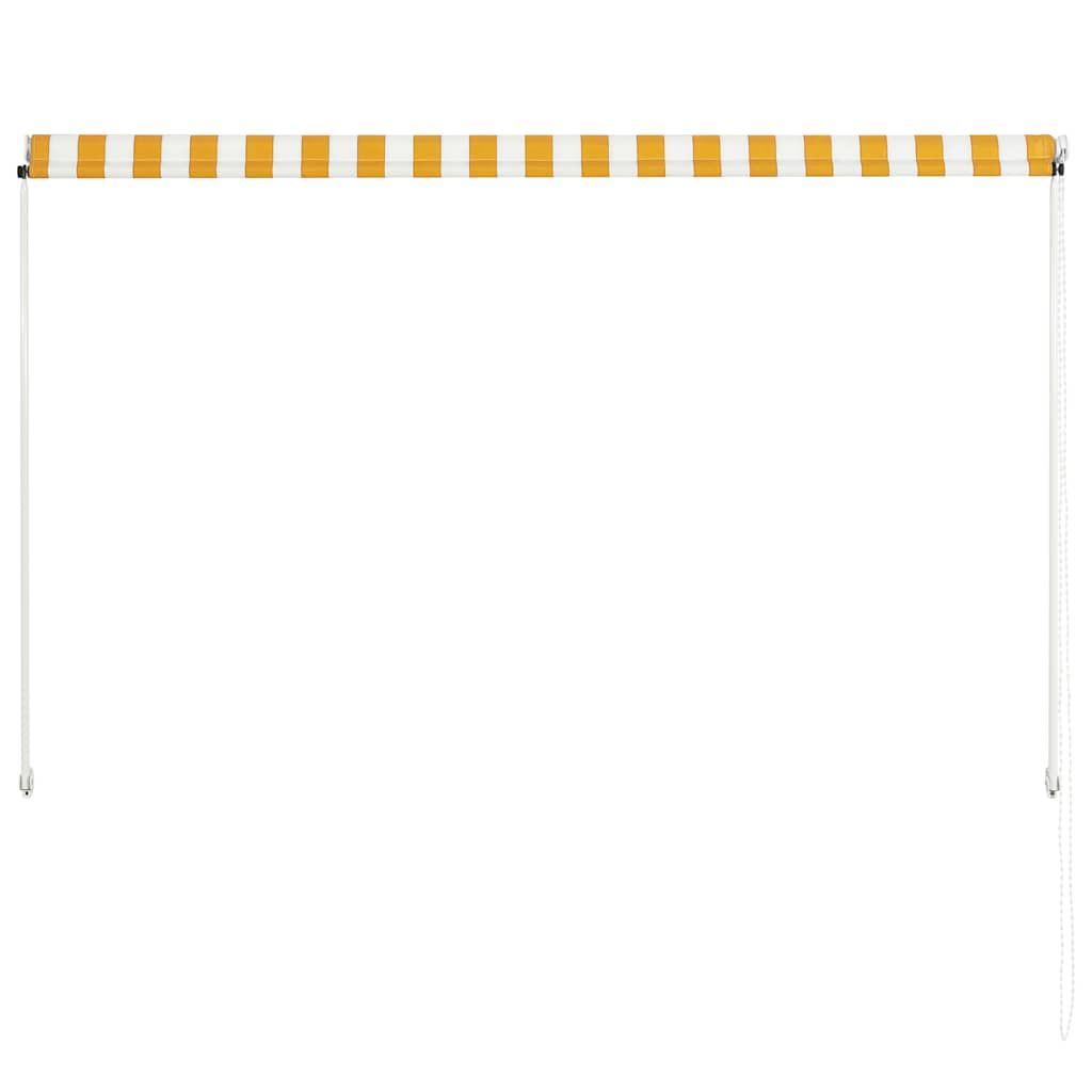 Τέντα Συρόμενη Κίτρινο / Λευκό 200 x 150 εκ. - PAKOBAZAAR