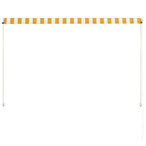 Τέντα Συρόμενη Κίτρινο / Λευκό 200 x 150 εκ. - PAKOBAZAAR