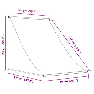 Τέντα Συρόμενη Κρεμ 150 x 150 εκ. - PAKOBAZAAR