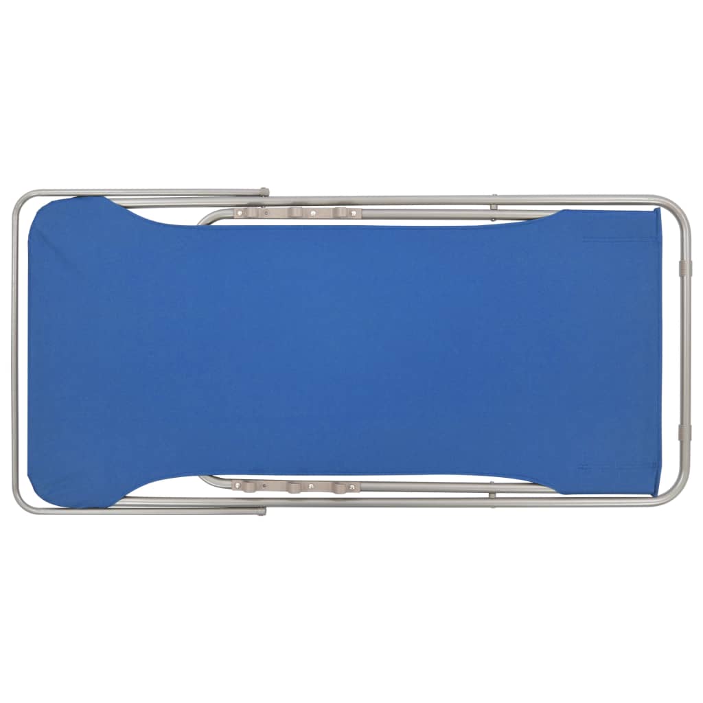 Σεζλόνγκ Πτυσσόμενες 2 τεμ. Μπλε από Ατσάλι και Ύφασμα Oxford - Pakobazaar