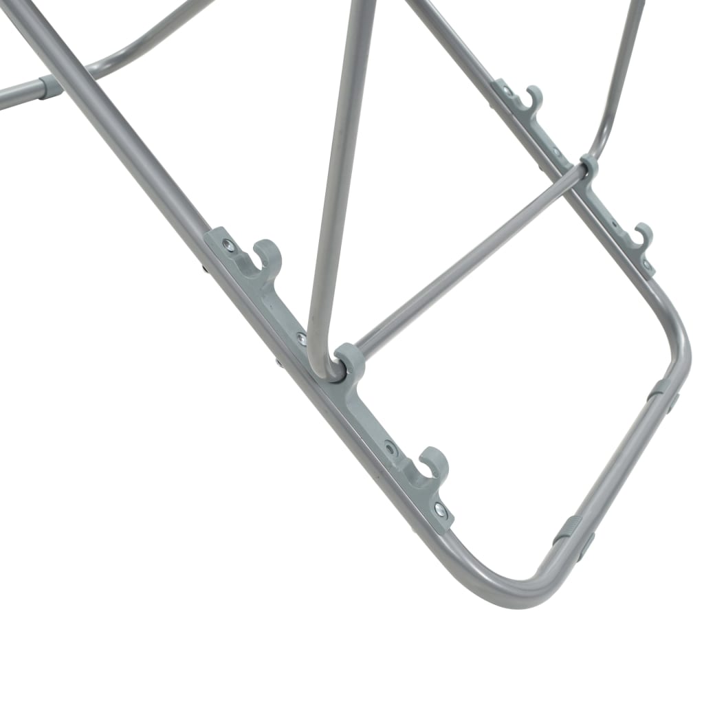 Σεζλόνγκ Πτυσσόμενες 2 τεμ. Κόκκινες από Ατσάλι / Ύφασμα Oxford - Pakobazaar