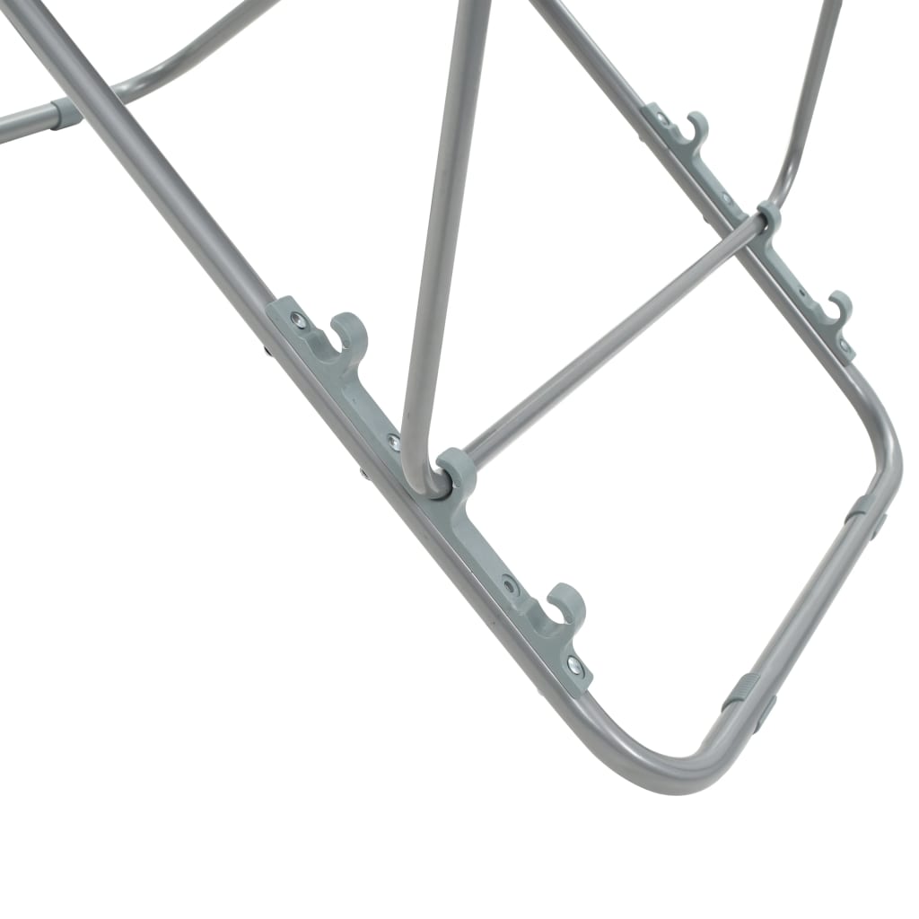 Σεζλόνγκ Πτυσσόμενες 2 τεμ. Καφέ από Ατσάλι και Ύφασμα Oxford - Pakobazaar