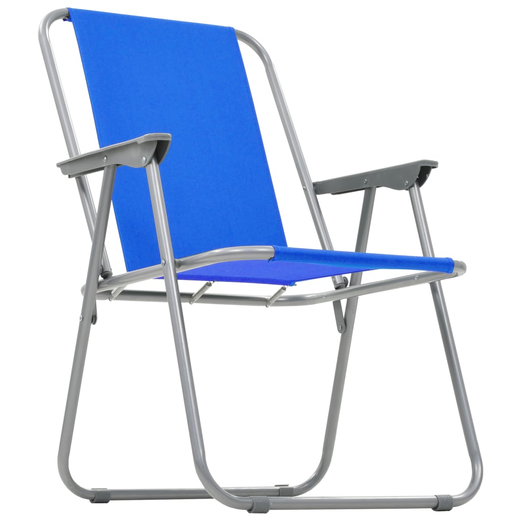 Καρέκλες Camping Πτυσσόμενες 2 τεμ. Μπλε 52 x 59 x 80 εκ. - Pakobazaar