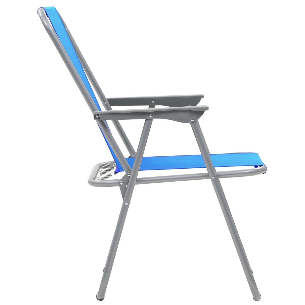 Καρέκλες Camping Πτυσσόμενες 2 τεμ. Μπλε 52 x 59 x 80 εκ. - Pakobazaar