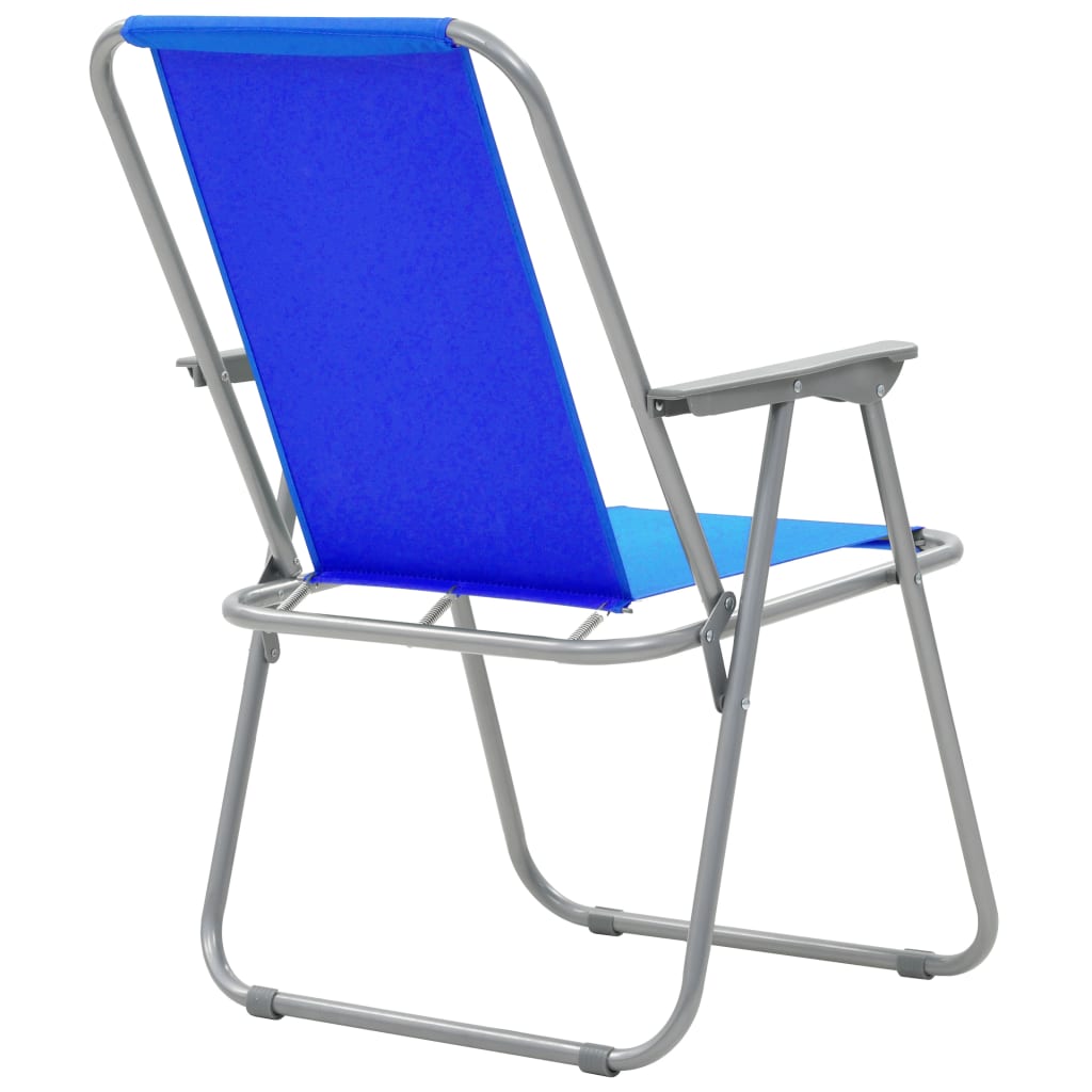 Καρέκλες Camping Πτυσσόμενες 2 τεμ. Μπλε 52 x 59 x 80 εκ. - Pakobazaar