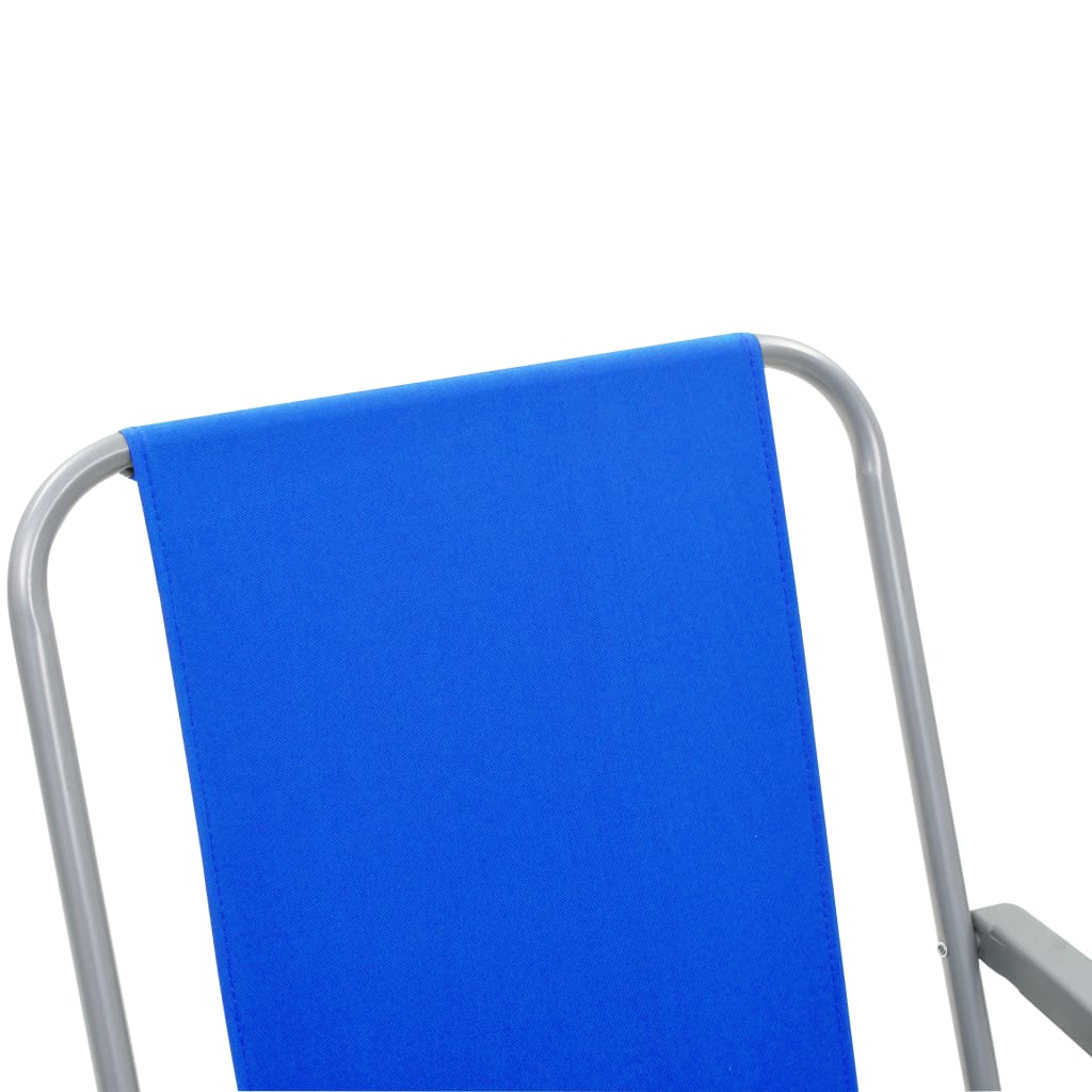 Καρέκλες Camping Πτυσσόμενες 2 τεμ. Μπλε 52 x 59 x 80 εκ. - Pakobazaar