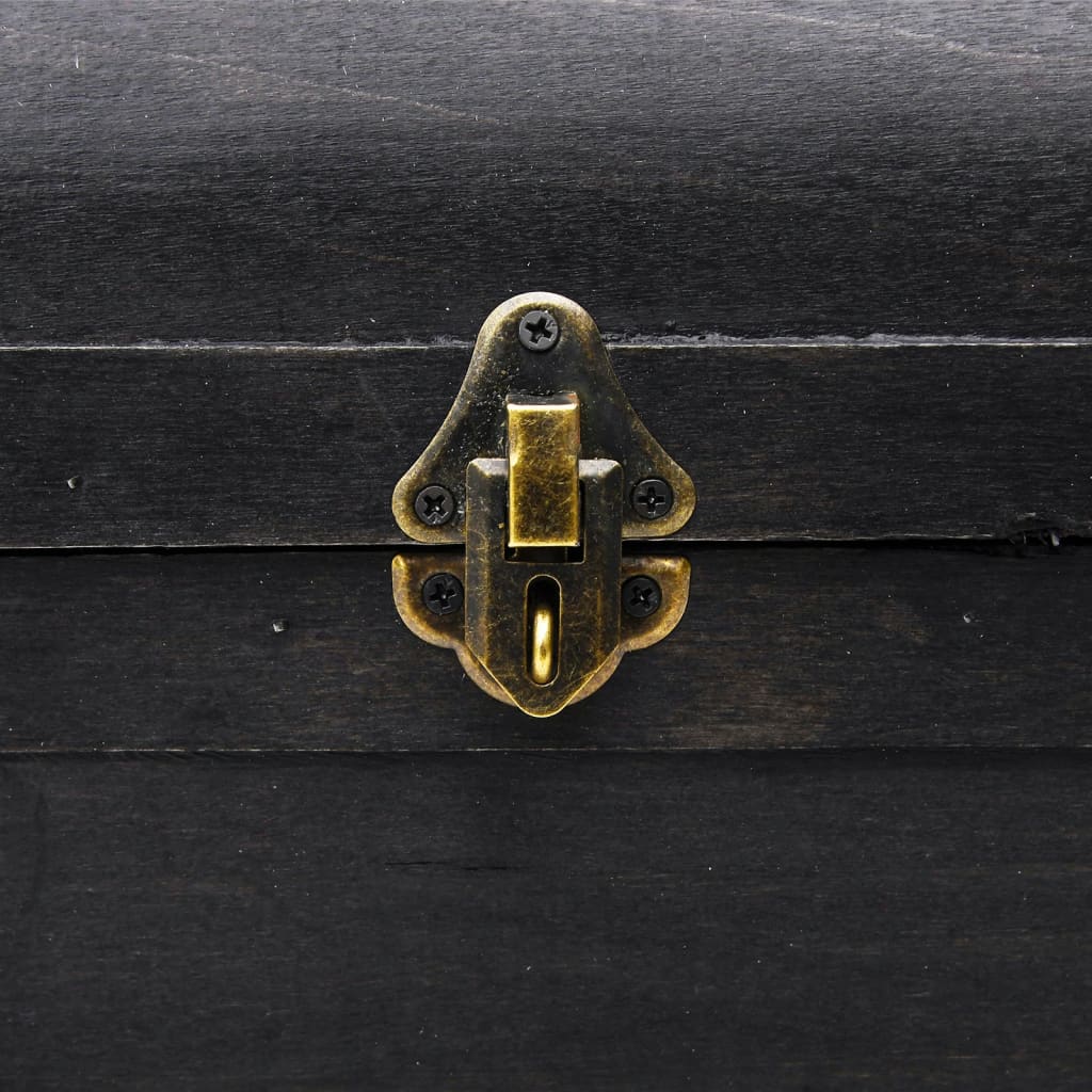 Σεντούκι Θησαυρού Μαύρο 90 x 51 x 42 εκ. Ξύλινο - PAKOBAZAAR