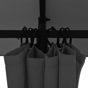 Κιόσκι Κήπου με Κουρτίνες Εξαγωνικό 360 x 265 εκ.