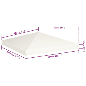 Κάλυμμα για Κιόσκι Λευκό Κρεμ 3 x 3 μ. 310 γρ./μ²