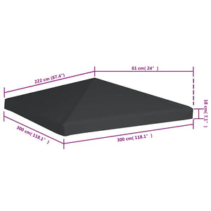 Κάλυμμα για Κιόσκι Γκρι 3 x 3 μ. 310 γρ./μ²