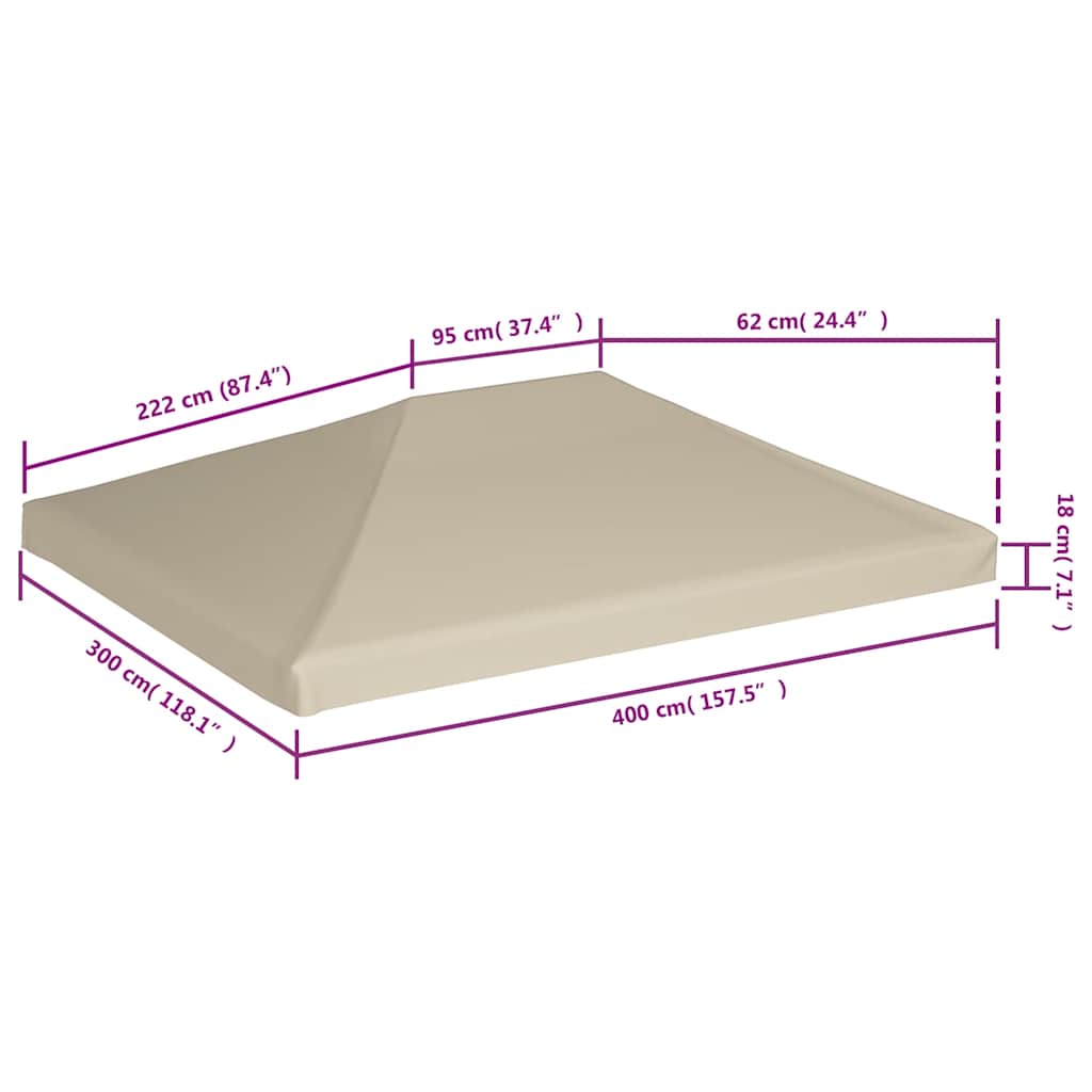 Κάλυμμα για Κιόσκι Μπεζ 4 x 3 μ. 310 γρ./μ²