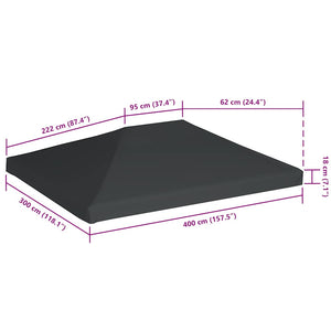 Κάλυμμα για Κιόσκι Γκρι 4 x 3 μ. 310 γρ./μ²